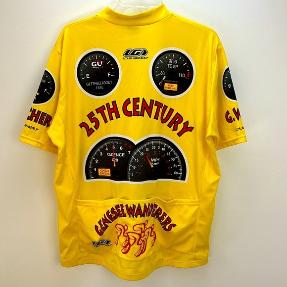 Louis Garneau Yellow 1/2 Zip Bicycle Cycling Top XXL - Picture 2 of 16